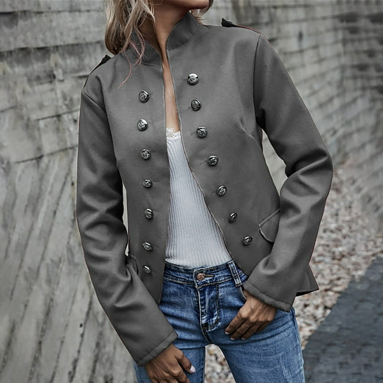 Military jacket plus size women's discount