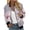Grey, variant on Pisexur Womens Jacket Windbreaker Jacket Trench Coats Fall Jackets Women's Casual Fashion Printed Pocket Zippered Coat