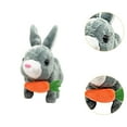 thumbnail image 6 of colcolo Electric Bunny Plush Toy Interactive Plush Rabbit Walking Party Favor with Sound Gray, 6 of 8