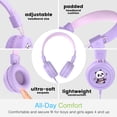 thumbnail image 3 of MEE audio KidJamz Wired Headphones w/ 3.5mm Plug, Safe Listening Kids Headset for School (Lavender), 3 of 10