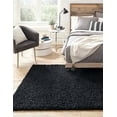 thumbnail image 2 of New Area Rug - Contemporary - Shag - Modern - Soft - Indor - Carpet - Collection (2' x 3' 1" Rectangle, Jet Black), 2 of 5
