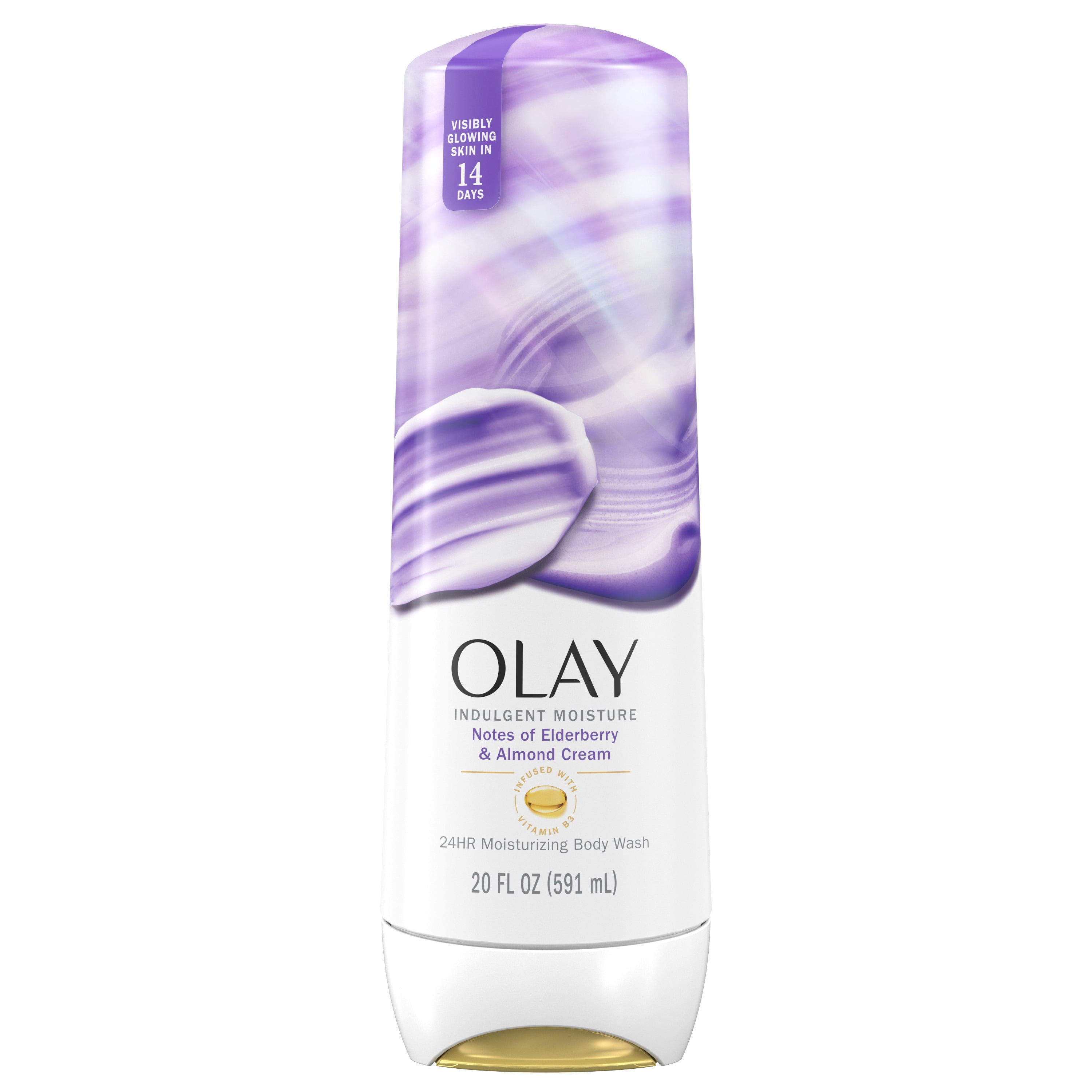 Olay Indulgent Moisture Body Wash for Women, Notes of Elderberry, for All Skin Types, 20 fl oz