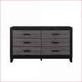 thumbnail image 7 of Bedroom Set, Urban Farmhouse Dark Gray & Black 5PC King | Solid Wood+MDF | Slat/Spindle Beds, 7 of 7