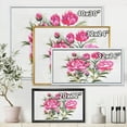 thumbnail image 4 of Designart 'Purple Peonies Flowers' Traditional Framed Canvas Wall Art Print, 4 of 5