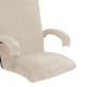 thumbnail image 4 of Funda para silla giratoria de ordenador, funda protectora para muebles con cremallera a máquina beige, 4 of 5