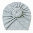 thumbnail image 2 of Turban Doux Noué pour Tout-Petits Filles et Garçons, Couvre-Chef Extensible Uni pour Bébés et Enfants, 2 of 3