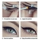 thumbnail image 3 of Plantilla para cejas, plantilla de delineador de ojos de 2 piezas Plantilla de maquillaje Ayudante de delineador de ojos Diseño fácil de usar, 3 of 9