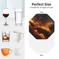thumbnail image 4 of KLL Drink Coasters Set Octagon of 4,PU Leather Absorbent Coasters Set Decorative Coffee Cup Coasters Housewarming Gift for Home Decor-Cool Fire Man, 4 of 5