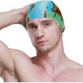 thumbnail image 3 of FYBTO Casquette de Natation Vert Tortue de Mer Adulte FYBTO Polyester, 3 of 4
