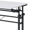 thumbnail image 4 of FurniFact White Adjustable Desk with Wheels, Computer and Office Table with Storage, 4 of 12