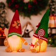 thumbnail image 5 of 2PCS Christmas Gnomes Plush with LED Light, Handmade Lighted Swedish Tomte Santa with Gingerbread Scandinavian Figurine Plush Glowing Up Elf Doll Gnome Ornaments Christmas Decorations Home Decor, 5 of 9