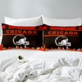 thumbnail image 3 of Draps de Lit de Sport pour Garçons Filles Enfants, Drap-Housse pour Fans de Football Américain Format Simple Ensemble de Lit Joueur de Rugby Ensembles de Literie pour Amateurs de Football Literie Rouge Fraise (Chicago) (Sans Drap Plat), 3 of 5