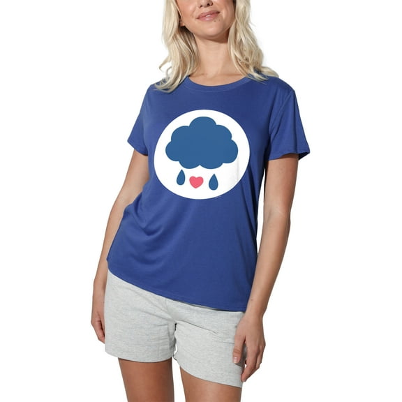 Care Bears: Unlock the Magic Grumpy Bear Belly Women's Loose T-Shirt, Royal, Small