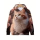 thumbnail image 3 of Sudadera de manga larga para niñas, sudadera con capucha con estampado de gatito blanco de dibujos animados, moda deportiva de otoño, sudaderas con capucha para niñas, ropa para niños, 3 of 5