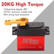 thumbnail image 5 of ESC, Servo Digital de 20kg de alto Torque, 2 uds., Servo de engranaje de acero inoxidable de 180 ° p Abody 2 piezas, 5 of 7