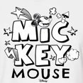 thumbnail image 3 of Disney - Mickey Mouse - Black & White Doodle - Juniors Cropped Cotton Blend T-Shirt, 3 of 5