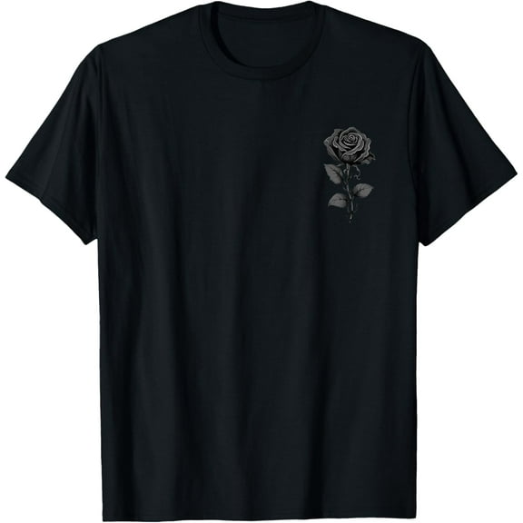 Black Rose Graphic T-Shirt, Small