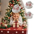thumbnail image 1 of mfyjkho Gorro navideño festivo: poliéster suave, parte superior afelpada, apto para todas las edades, ideal para fiestas, reuniones familiares y decoración festiva. Blanco, 42 x 30 cm., 1 of 7