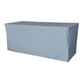 thumbnail image 1 of LA Linen TCpop-fit-96x48x30-BlueLgtP18 4.3 lbs Polyester Poplin Fitted Tablecloth, Light Blue, 1 of 4