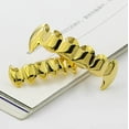 thumbnail image 2 of 18K oro plateado Hip Hop Vampire Fangs Top Bottom Teeth Grillz Set para hombres y mujeres Ormromra LRWJ453-2, 2 of 2