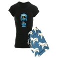 thumbnail image 1 of CafePress - Blue Zombie Sugar Skull Puppy Pajamas - Women's Dark Pajamas, 1 of 1