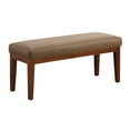 thumbnail image 5 of 43'' Upholstered Faux Leather Bench, Modern Accent Ottoman Bench for Bedroom, Living Room, Dinning Room, Hallway, Brown, 5 of 8