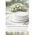 thumbnail image 1 of 25-Pack Premium Plastic Dinner Plates with Gold Rim, 26cm (10") Heavyweight Disposable Party Plates for Weddings, Birthdays & Events, 1 of 2