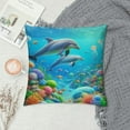 thumbnail image 2 of GOSMITH Cute Dolphin Throw Pillow Covers Ocean Animal Decorative Pillow Cases Pillow for Sofa Bed Chair, 2 of 5