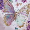 thumbnail image 5 of Awypu Shower Curtain Set Butterfly Floral Watercolor Butterfly Flowers Pink Purple Butterfly Spring White, 5 of 7