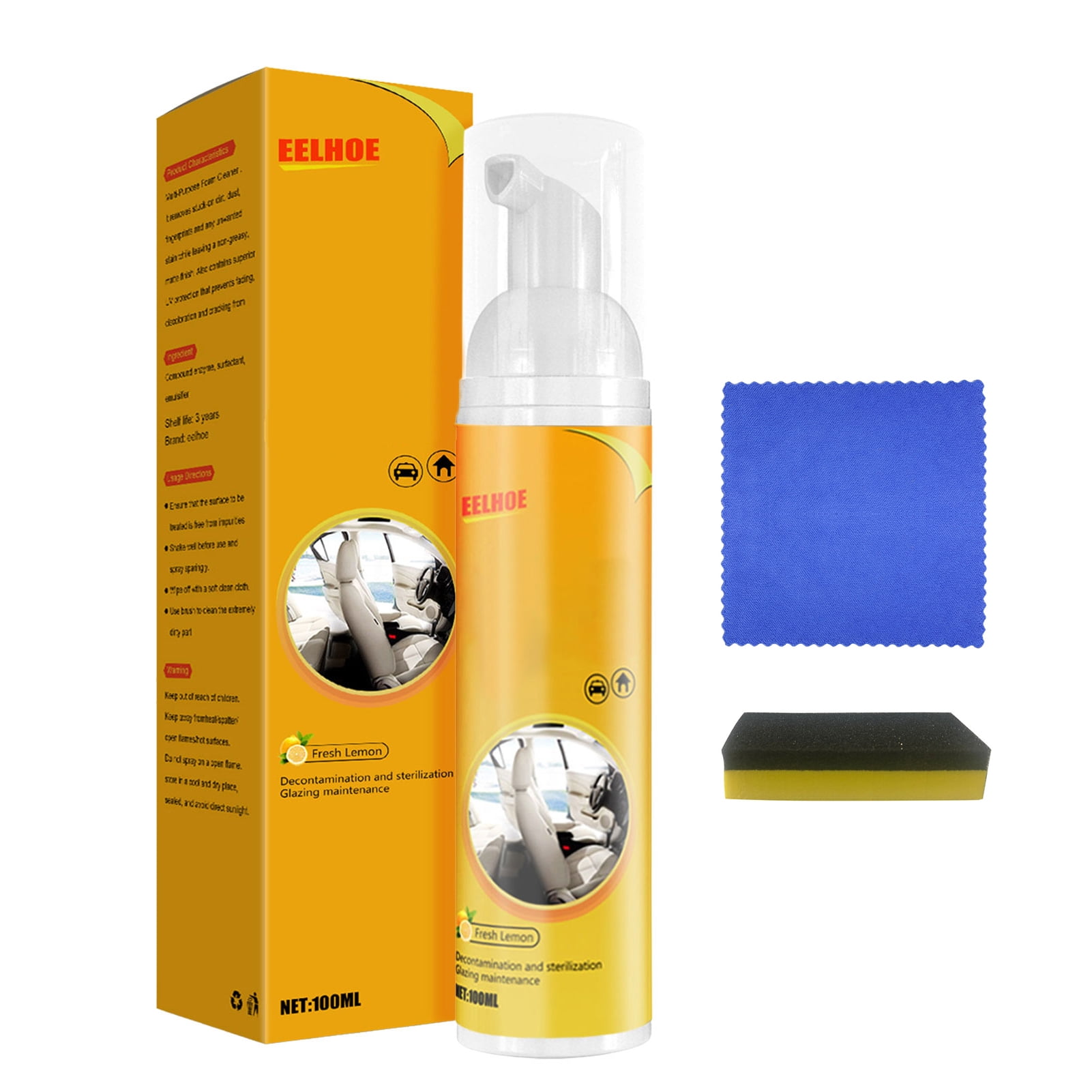 huoge Car Interior Stain Remover MultiFunctional Foam Spray Foam