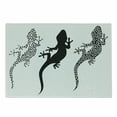 thumbnail image 1 of Salamander Cutting Board, Differently Styled 3 Chameleons Monochrome and with Polka Dots, Decorative Tempered Glass Cutting and Serving Board, in 3 Sizes, by Ambesonne, 1 of 2