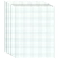 Office Depot Quadrille Pads, 4 x 4 Squares/Inch, 25 Sheets, White, Pack Of 6, 99476