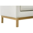 thumbnail image 5 of Meridian Furniture Langham Cream Linen Textured Fabric Sofa, 5 of 15
