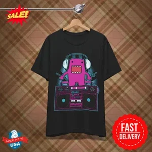 Reprint Rare Domo Kun Tee - DJ Domo Scene Emo T-shirt - Harajuku Jumpstyle Party Tshirt