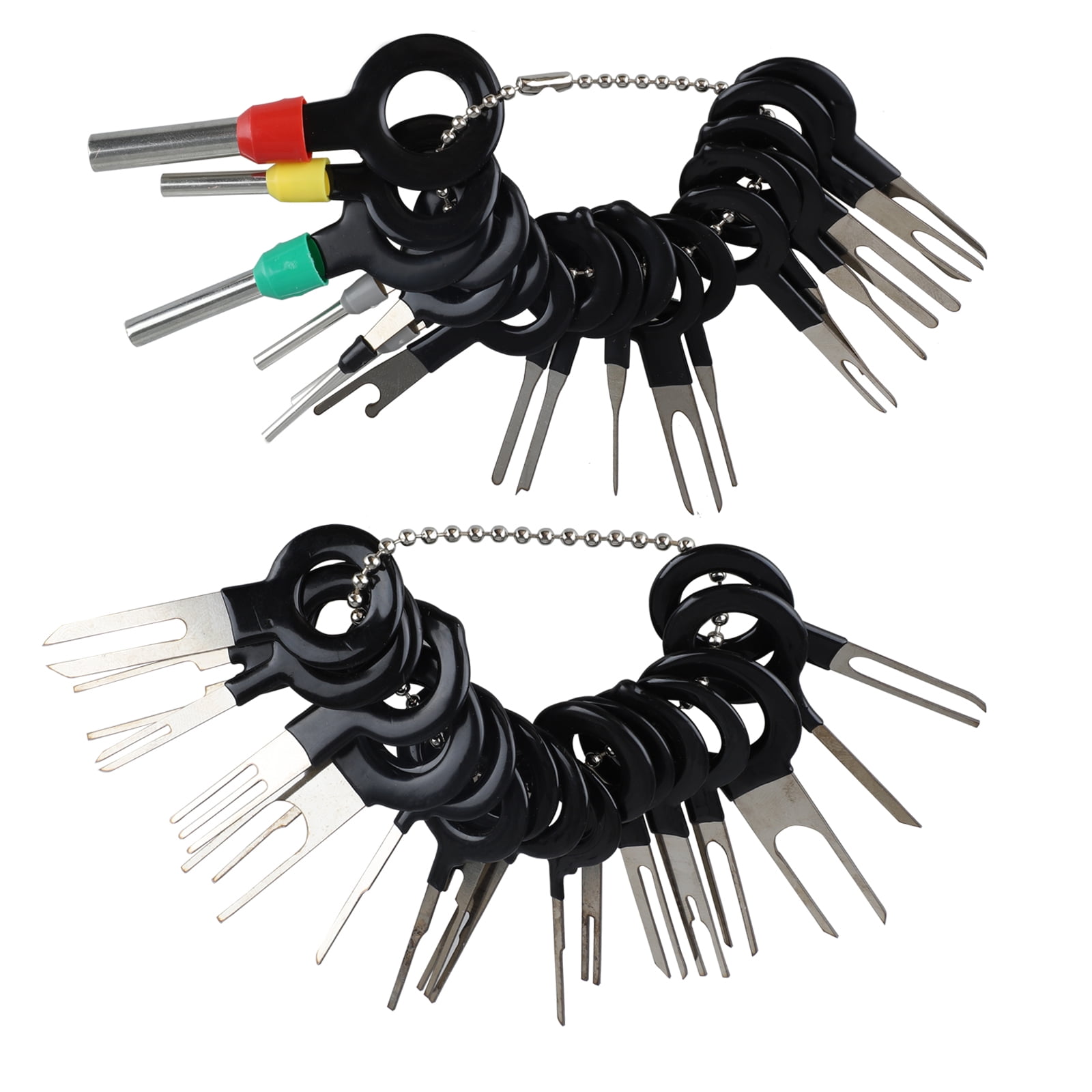 Cuque 5pcs Car Cable Wire Terminal Plug Pin Removal Dismount Tool Kit Automotive Wiring Harness Terminal Socket Maintenance Titanium Alloy Remove Kit 