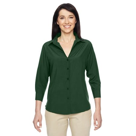 Harriton Ladies' Paradise 3/4-Sleeve Performance Shirt