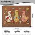 thumbnail image 7 of COEQINE Universal Trunk Liner for SUV Sedan, Non-Slip Machine Washable Cargo Liner Pet Cargo Mat Accessories for Families, Universal 29" x 39", Colorful Flower Chicken, 7 of 7