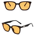 thumbnail image 3 of TIEVOSA Lunettes de Soleil pour Femmes Mode Rétro Lunettes de Soleil Carrées Filet Rouge Style Personnalité (Orange), 3 of 5