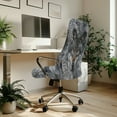 thumbnail image 3 of Xixirimido Wolf Gray Pattern Computer Office Chair Covers Stretchable Soft Fit Universal Desk Rotating Slipcovers, Removable Washable Chair Protector Cover with Button, Large, 3 of 6