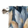 thumbnail image 4 of Blue Feather Valances for Windows Farmhouse Kitchen Curtains Valances Rod Pocket Valance Curtains for Kitchen Windows Abstract Modern Golden Art Painting Textured Window Valances for Bathroom 42"x18", 4 of 6