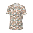 thumbnail image 6 of Wukai Cute Rabbit Floral Print Men's Short-Sleeved Mesh T-Shirt,Quick-Dry Short Sleeve Workout T-Shirt-Medium, 6 of 8
