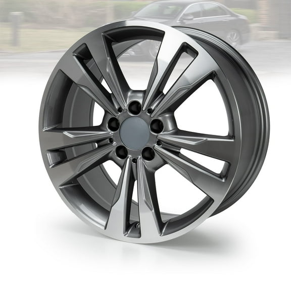 18" Replacement Rim 18x8.5-inch 5-Lug, Machined Grey for 2014-16 Mercedes-Benz E350 E400 Wheel