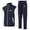 Navy-white, variant on X-2 Men Tracksuits 2 Pieces Set Running Jogging Sweatsuit Full Zip Sweatsuit Athletic Sports Set Black Char 2Pipe XX-Large
