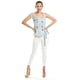 thumbnail image 5 of Blusa asimétrica con botones y cinturón Roman Fashion/Juvenil, 20287 (Azul claro) azul M, 5 of 6