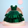 thumbnail image 2 of TBWNWG Girls Birthday Party Dress with Beaded Bow and Puff Sleeves Elegant Cake Tutu Gown for,Sizes 6-7 Years, 2 of 9