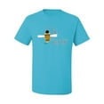 thumbnail image 2 of Be Fearless Buzzing Bee Pop Culture Men's Graphic T-Shirt, Light Turquoise, Large, 2 of 3