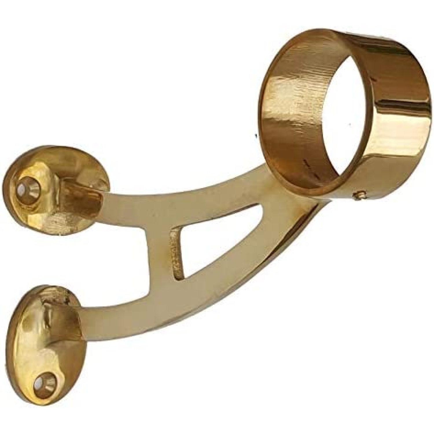 Brass Bar Mount Bracket 2" OD Bar Foot Rail Bracket Bar Rail Support