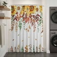 thumbnail image 3 of Xipuska Fall Eucalyptus Shower Curtain - Water Repellent Fabric Shower Curtains Washable, Thanksgiving Farmhouse Floral Leaves Decorative Polyester Cloth Bathroom Curtains Modern Bath Decor 72"x72", 3 of 6