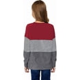 thumbnail image 2 of KISSMODA Girls Tops Casual Long Sleeve Shirts Loose Round Neck Tunic Blouse, 2 of 5