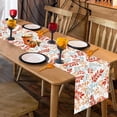 thumbnail image 6 of Fall Eucalyptus Leaves Table Runner 72 Inch Seasonal Autumn Holiday Table Cloth Decorations for Home Dining Room Party Decor, 6 of 6